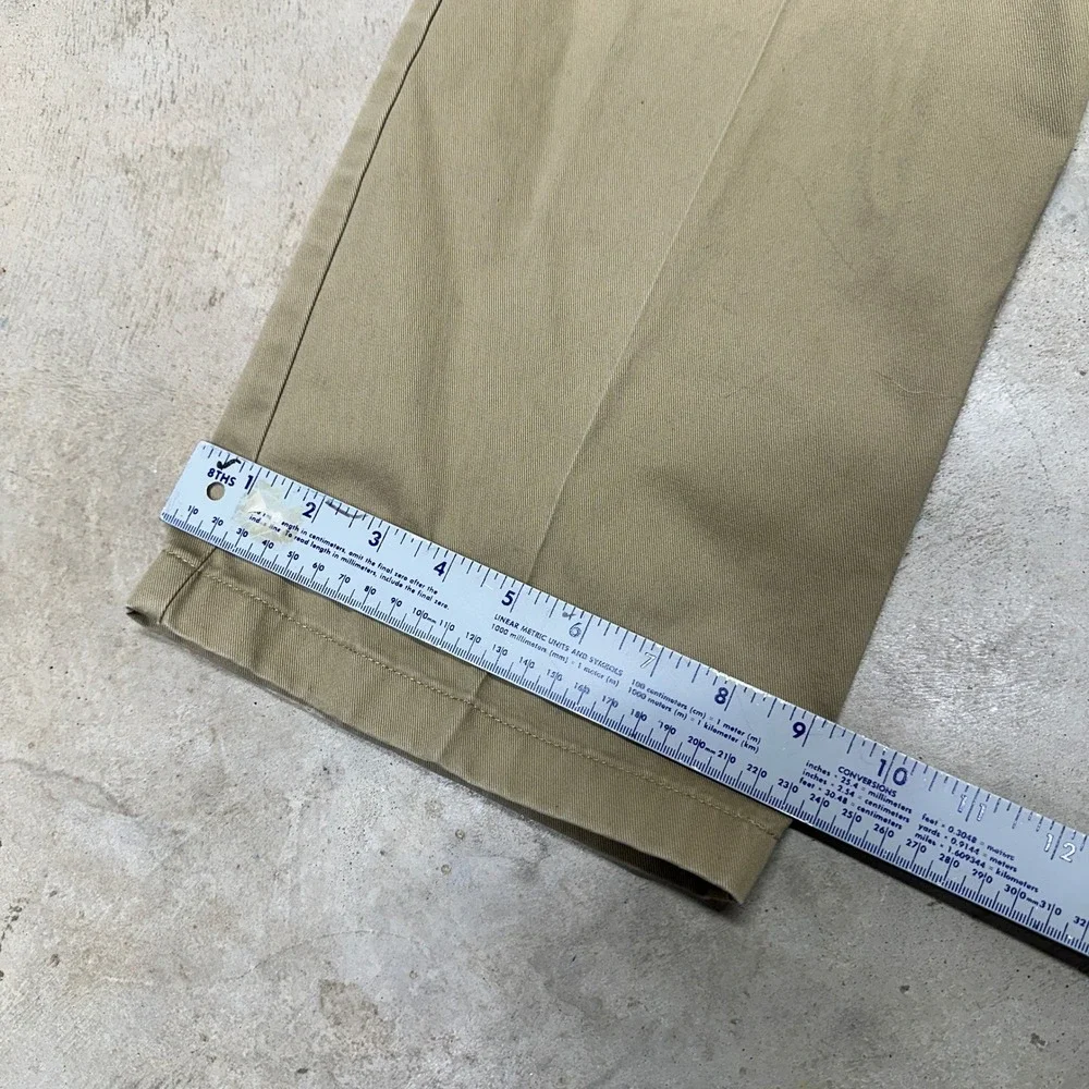 LL Bean Standard Fit Chinos‎ Khaki Tan Mens Size 36x34 Pleated